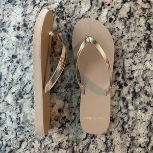 Tory Burch Metallic Leather Flip Flop